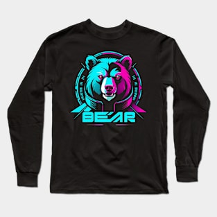 Bear Icon Cyberpunk Long Sleeve T-Shirt